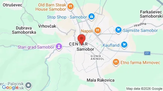 Houses for rent i Samobor - kort over placeringen