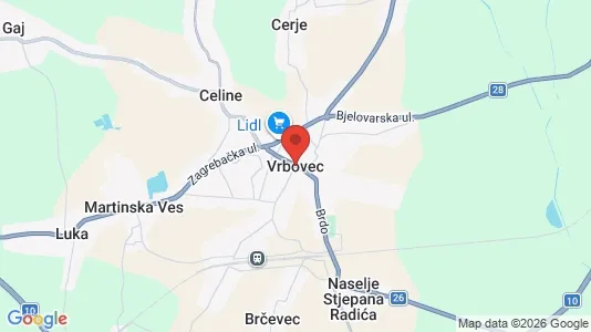 Apartments for rent i Vrbovec - kort over placeringen