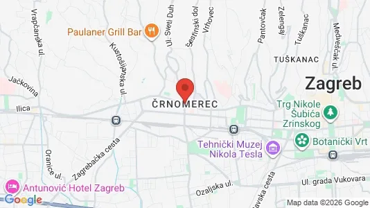 Apartments for rent i Zagreb Črnomerec - kort over placeringen