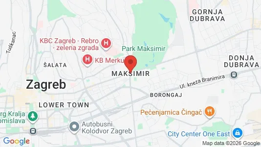Apartments for rent i Zagreb Maksimir - kort over placeringen