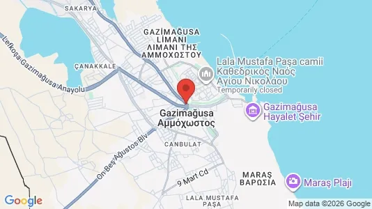 Houses for rent i Famagusta - kort over placeringen