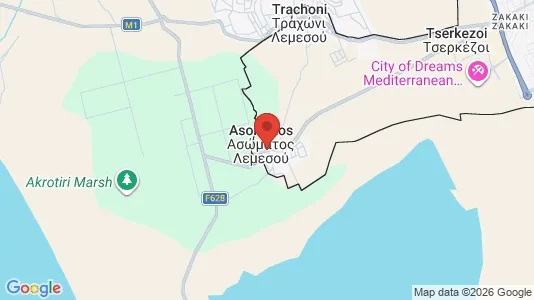 Apartments for rent i Asomatos Lemesou - kort over placeringen