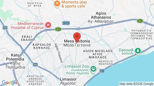 Apartments for rent i Mesa Geitonia - kort over placeringen