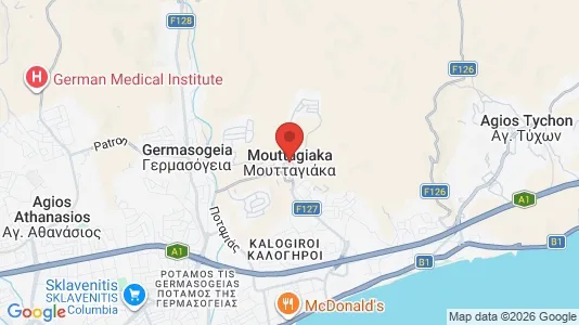 Houses for rent i Mouttagiaka - kort over placeringen
