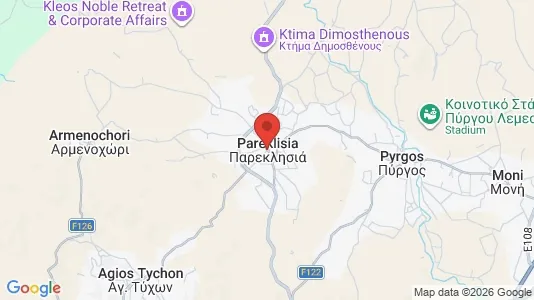 Apartments for rent i Parekklisia Touristiki Periochi - kort over placeringen