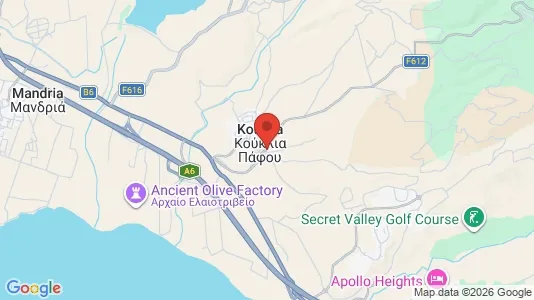 Apartments for rent i Kouklia Pafou - kort over placeringen