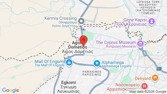 Apartments for rent i Nicosia Agios Dometios - kort over placeringen