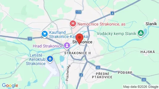 Apartments for rent i Strakonice - kort over placeringen
