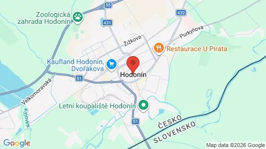 Houses for rent i Hodonín - kort over placeringen
