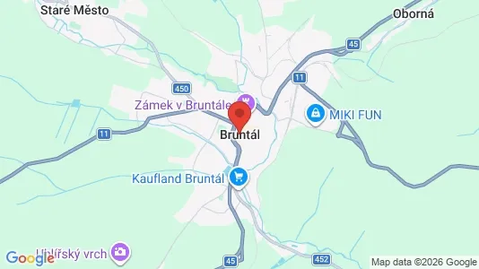 Apartments for rent i Bruntál - kort over placeringen