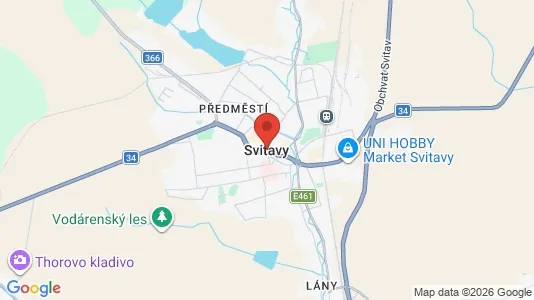 Houses for rent i Svitavy - kort over placeringen