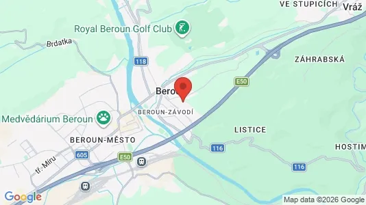 Houses for rent i Beroun - kort over placeringen