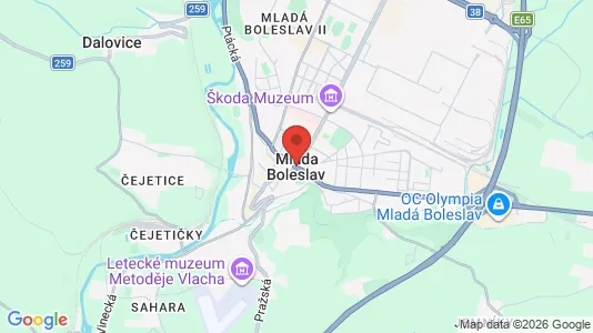 Apartments for rent i Mladá Boleslav - kort over placeringen