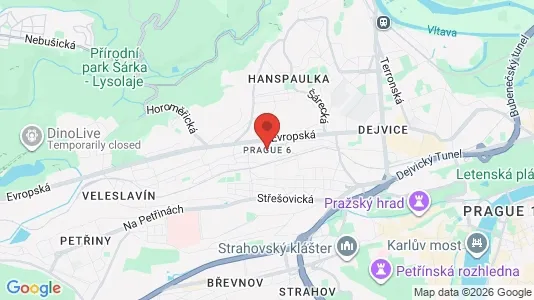 Houses for rent i Praha 6 - kort over placeringen