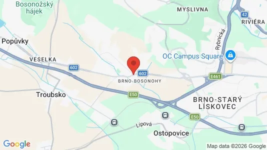 Apartments for rent i Brno-Bosonohy - kort over placeringen