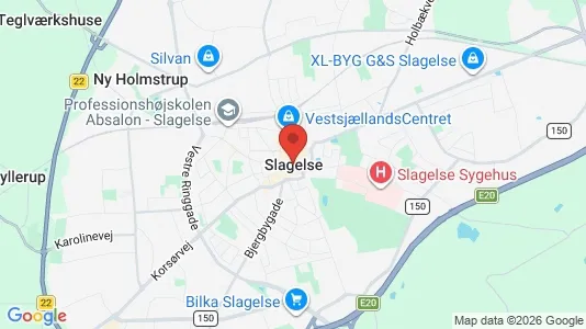 Houses for rent i Slagelse - kort over placeringen