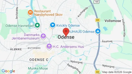 Houses for rent i Odense S - kort over placeringen