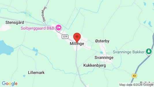 Houses for rent i Millinge - kort over placeringen