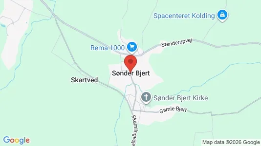 Apartments for rent i Bjert - kort over placeringen