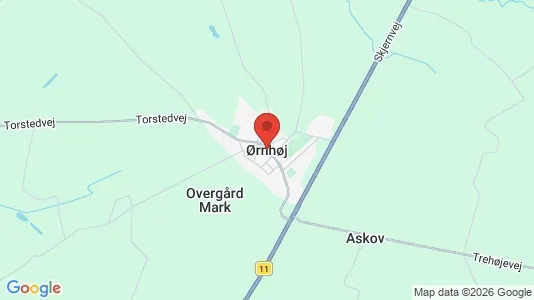 Houses for rent i Ørnhøj - kort over placeringen