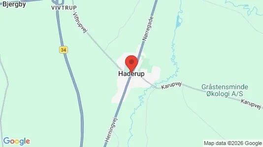 Houses for rent i Haderup - kort over placeringen