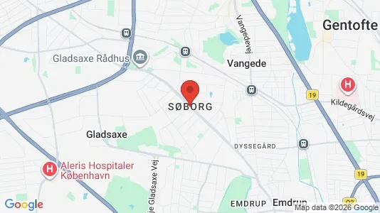 Apartments for rent i Søborg - kort over placeringen