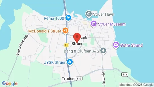 Houses for rent i Struer - kort over placeringen