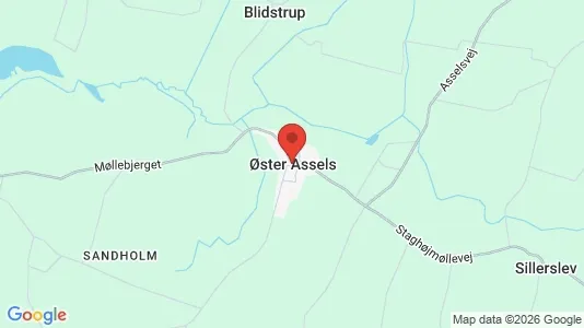 Apartments for rent i Øster Assels - kort over placeringen