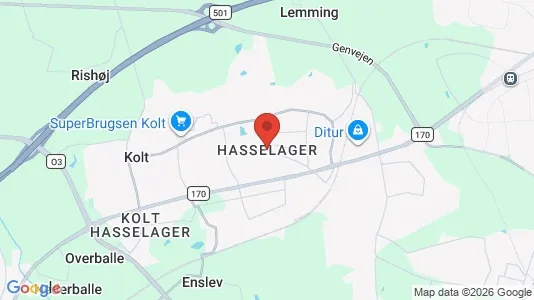Apartments for rent i Hasselager - kort over placeringen