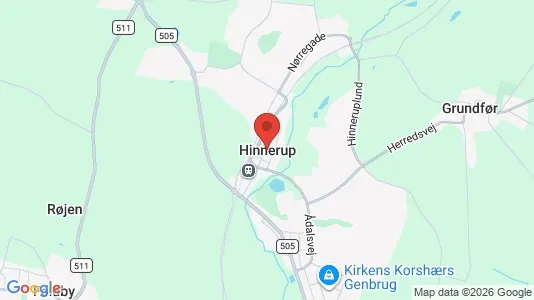 Houses for rent i Hinnerup - kort over placeringen