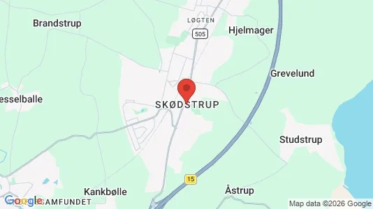Houses for rent i Skødstrup - kort over placeringen