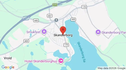 Houses for rent i Skanderborg - kort over placeringen