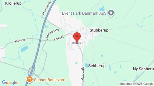 Apartments for rent i Løsning - kort over placeringen