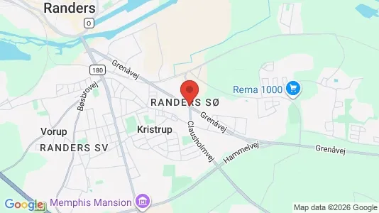 Apartments for rent i Randers SØ - kort over placeringen