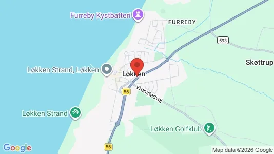 Houses for rent i Løkken - kort over placeringen