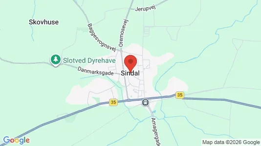 Houses for rent i Sindal - kort over placeringen