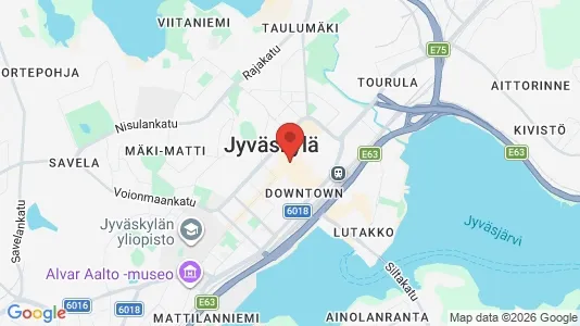 Houses for rent i Jyväskylä - kort over placeringen