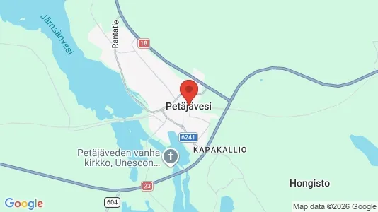 Houses for rent i Petäjävesi - kort over placeringen