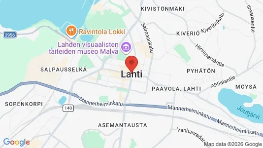 Houses for rent i Lahti - kort over placeringen