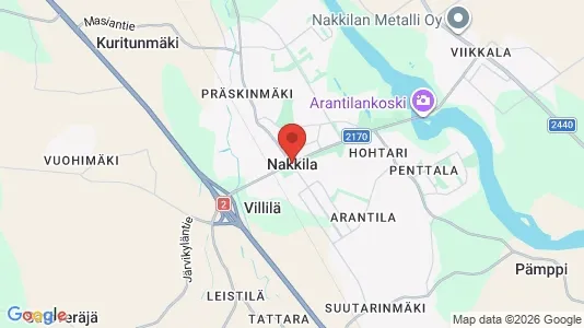 Houses for rent i Nakkila - kort over placeringen