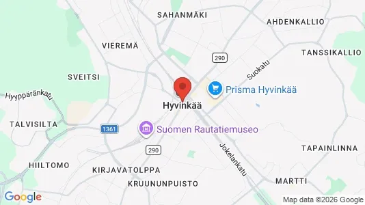 Apartments for rent i Hyvinkää - kort over placeringen