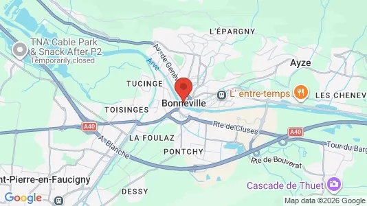 Houses for rent i Bonneville - kort over placeringen