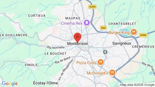 Apartments for rent i Montbrison - kort over placeringen