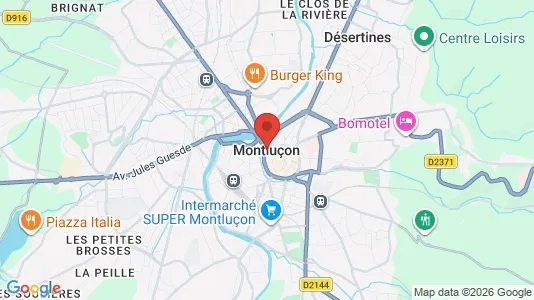 Apartments for rent i Montluçon - kort over placeringen