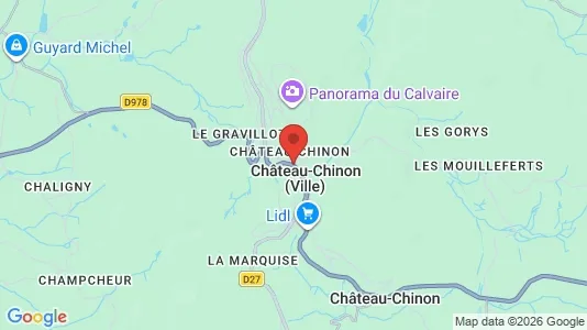 Apartments for rent i Château-Chinon (Ville) - kort over placeringen