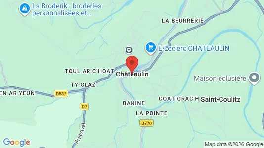 Apartments for rent i Châteaulin - kort over placeringen