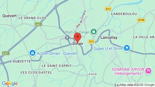 Apartments for rent i Dinan - kort over placeringen