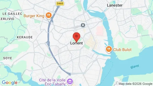 Houses for rent i Lorient - kort over placeringen