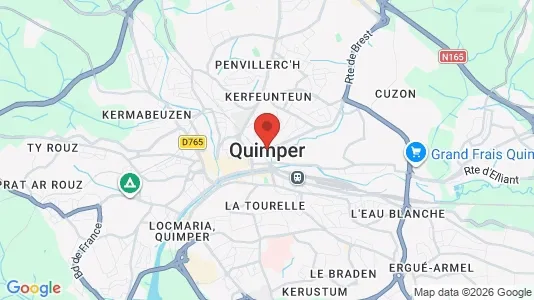 Houses for rent i Quimper - kort over placeringen