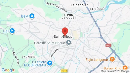 Houses for rent i Saint-Brieuc - kort over placeringen